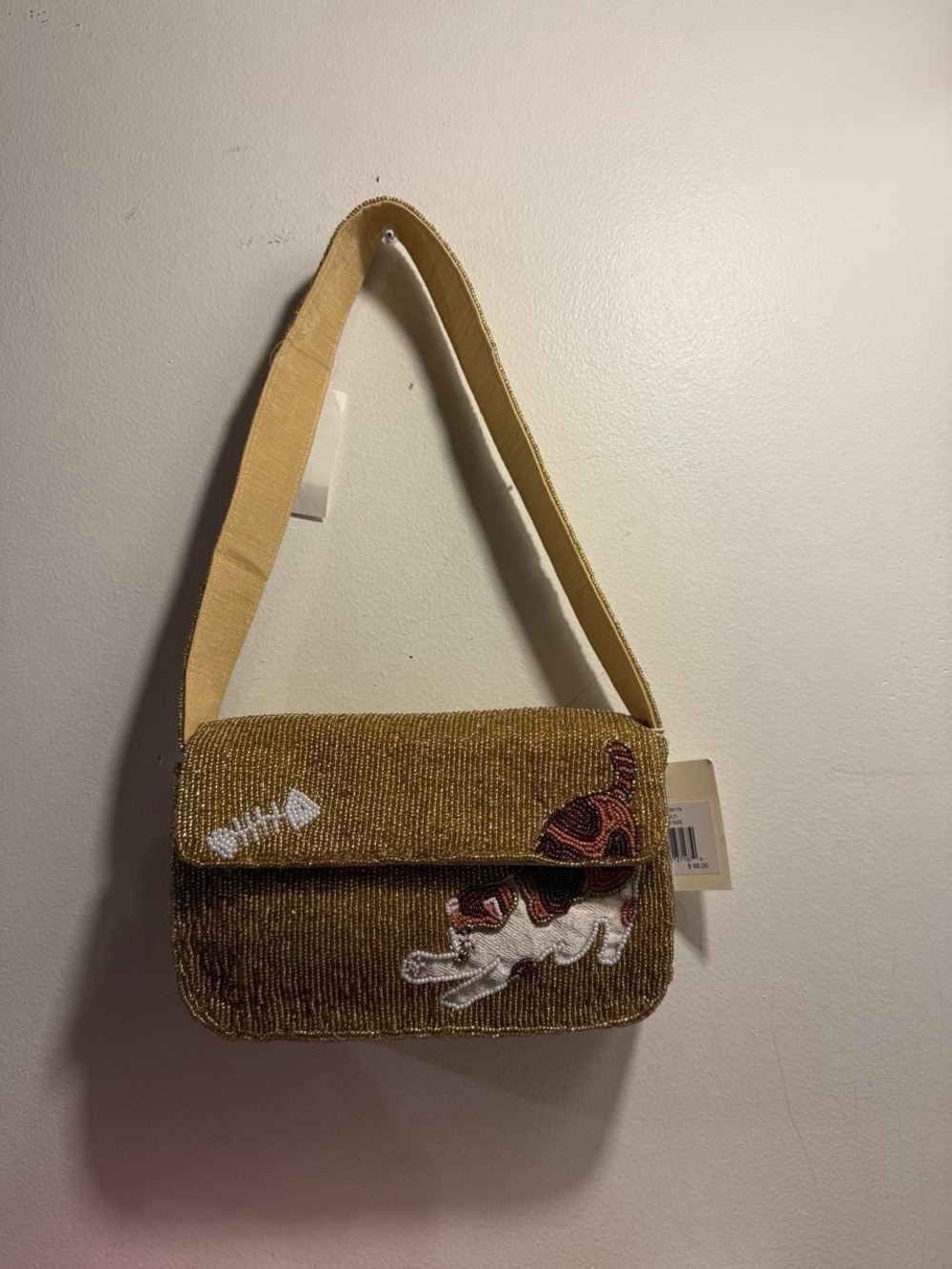 Beaded Bag Cat Calico